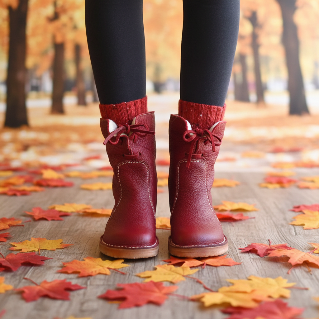 Waterproof Low Heel Ankle Boots - Pexav