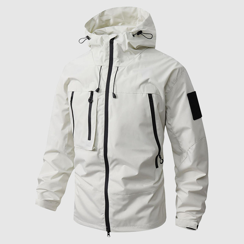 Waterproof Hooded Mens Hiking Coat