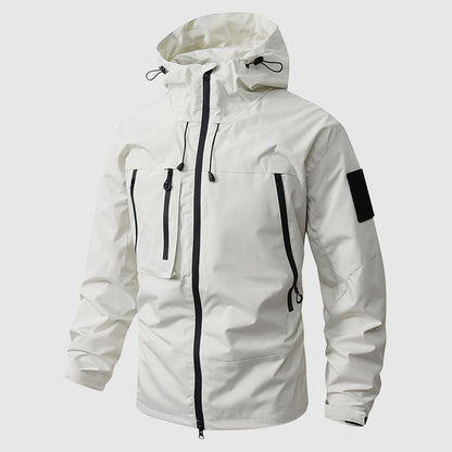 Waterproof Hooded Mens Hiking Coat