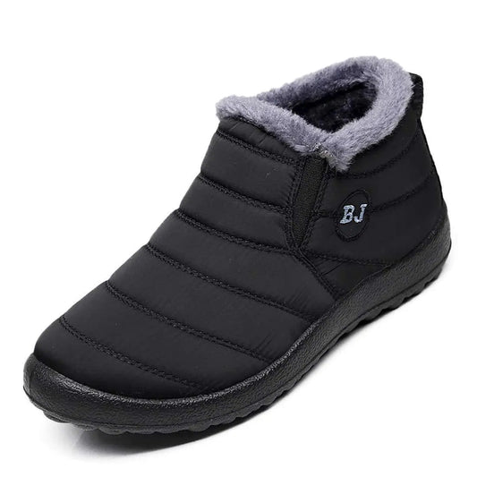 Insulated Black Men's Boots - Warm Faux Fur & Easy Slip On - Nocini
