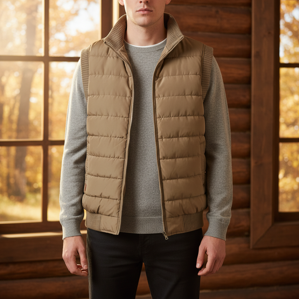 Warm Padded Mens Vest - Pexav