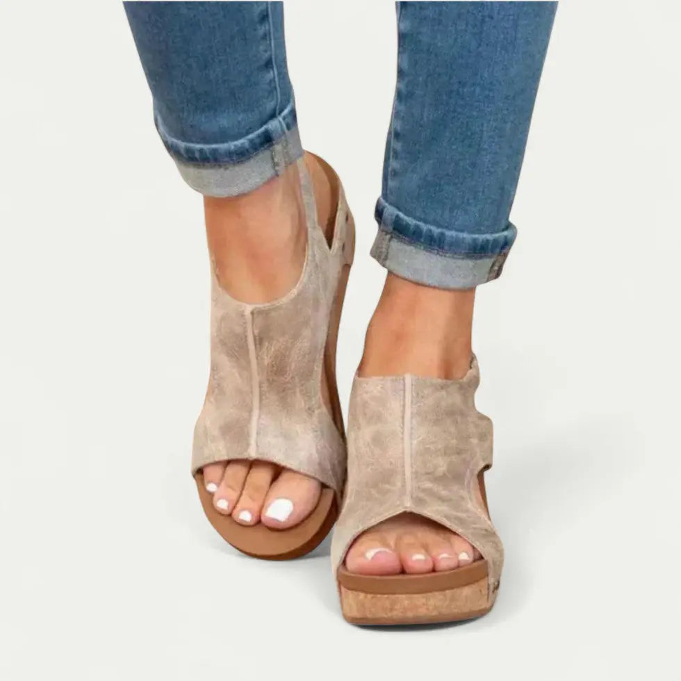 Women's Comfortable High Wedge Sandals - Nocini