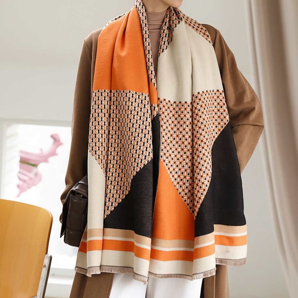 Stylish Women's Silk Scarf - Pexav