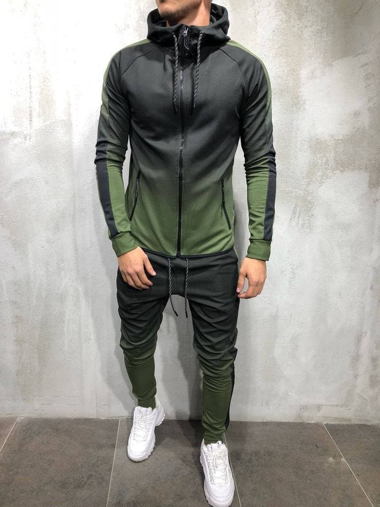 Men's Athletic Fit Hoodie and Fleece Jogger Set