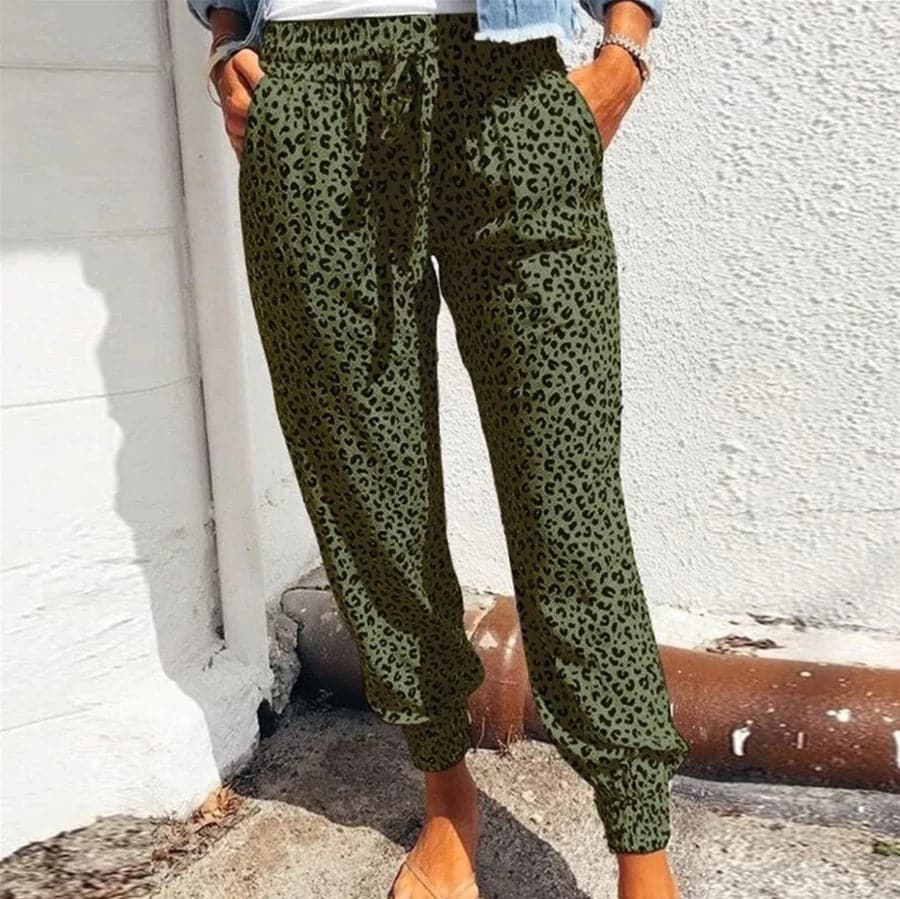 Soft Leopard Print Yoga Pants for Women - Nocini