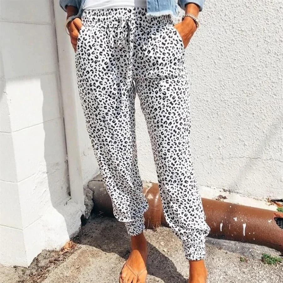 Soft Leopard Print Yoga Pants for Women