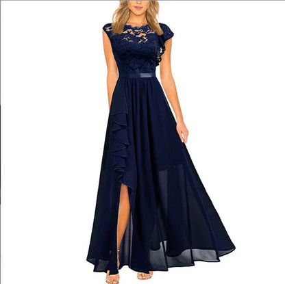 Sexy Ladies Evening Gown - Lace Bodice - Floor Length Skirt
