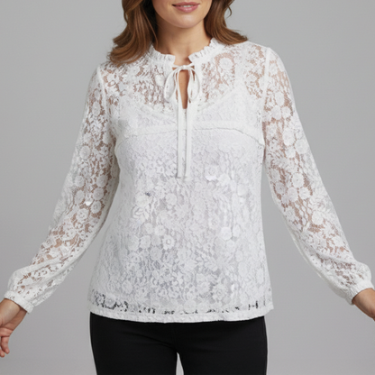 Delicate See Through Lace Top