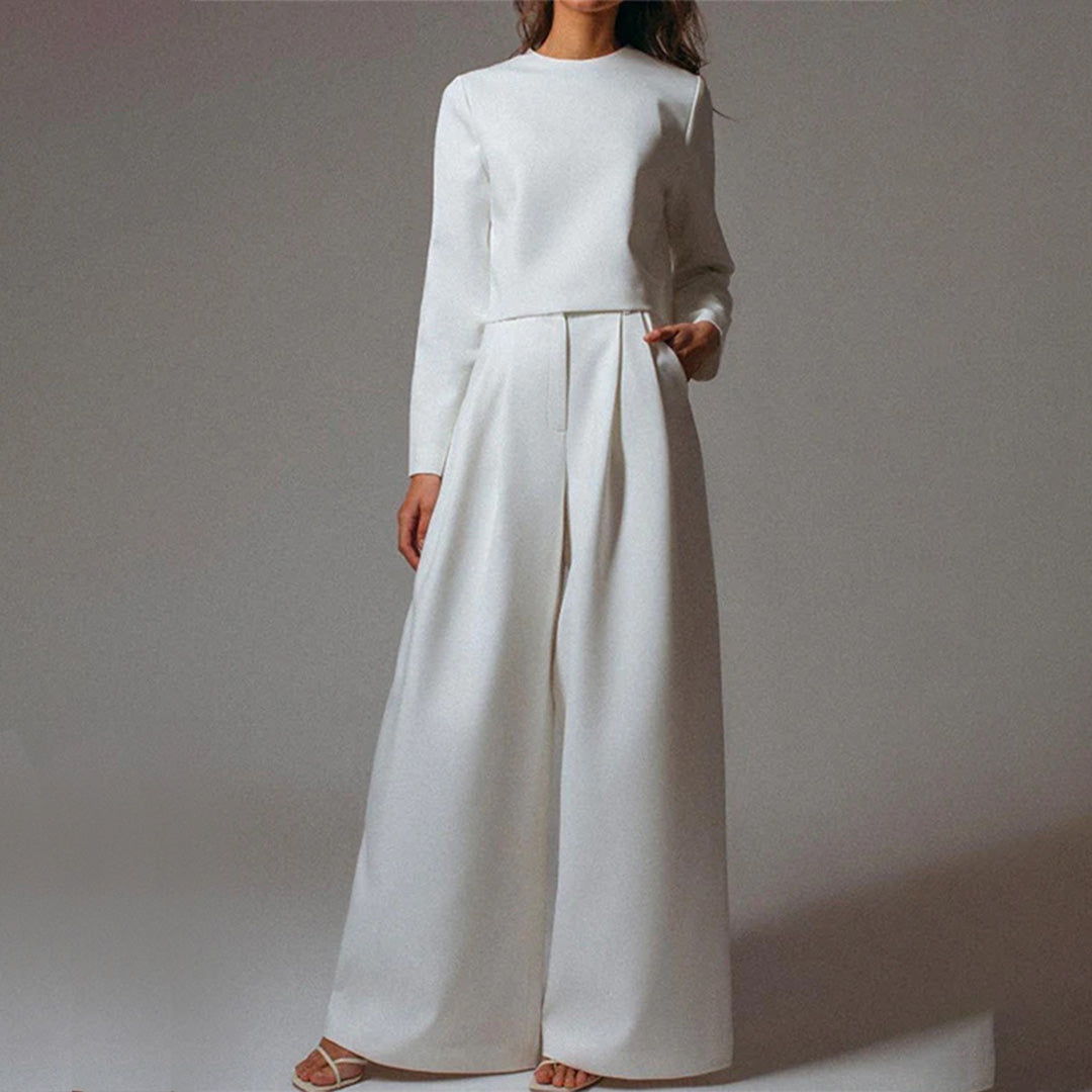 Chic Wide Leg Pantsuit Set