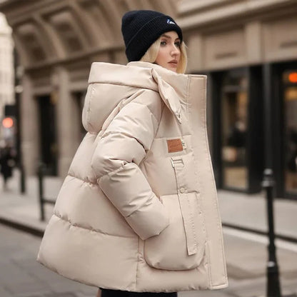 Warm Padded Parka Jacket with Hood