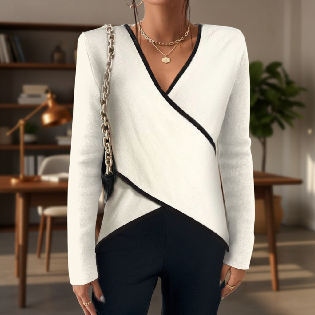 Cozy V Neck Knit Sweater - Pexav