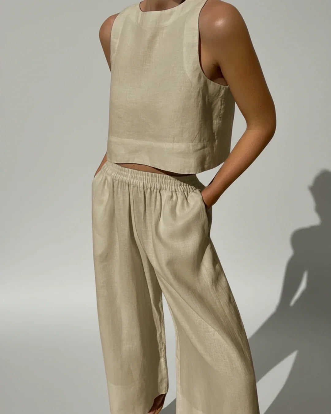 Loose Fit Two Piece Pantsuit for Ladies