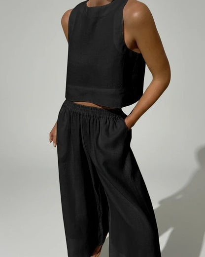 Loose Fit Two Piece Pantsuit for Ladies