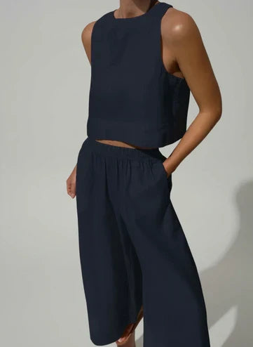 Loose Fit Two Piece Pantsuit for Ladies