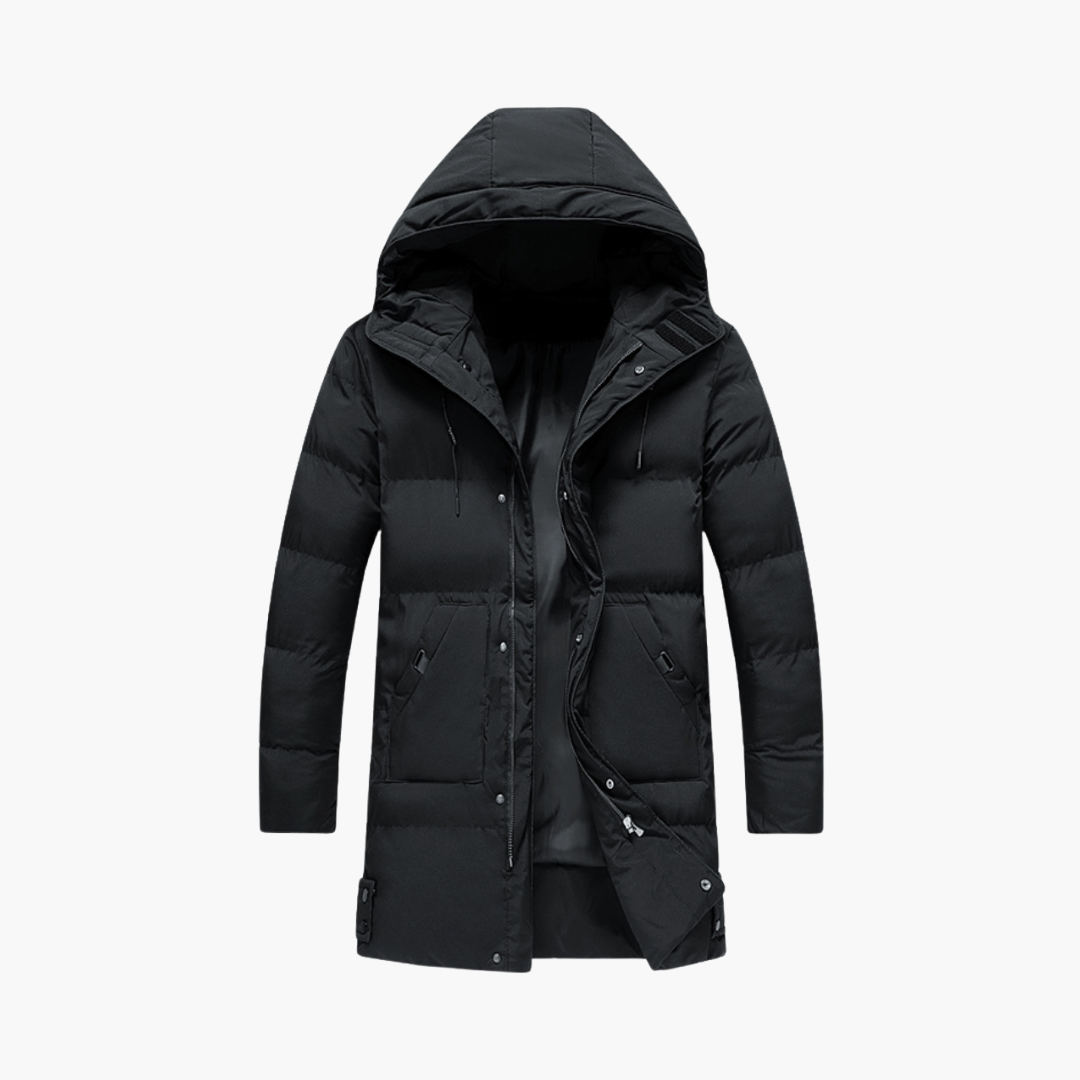 Waterproof Men's Coat with Hood and Zipper - Olytrend