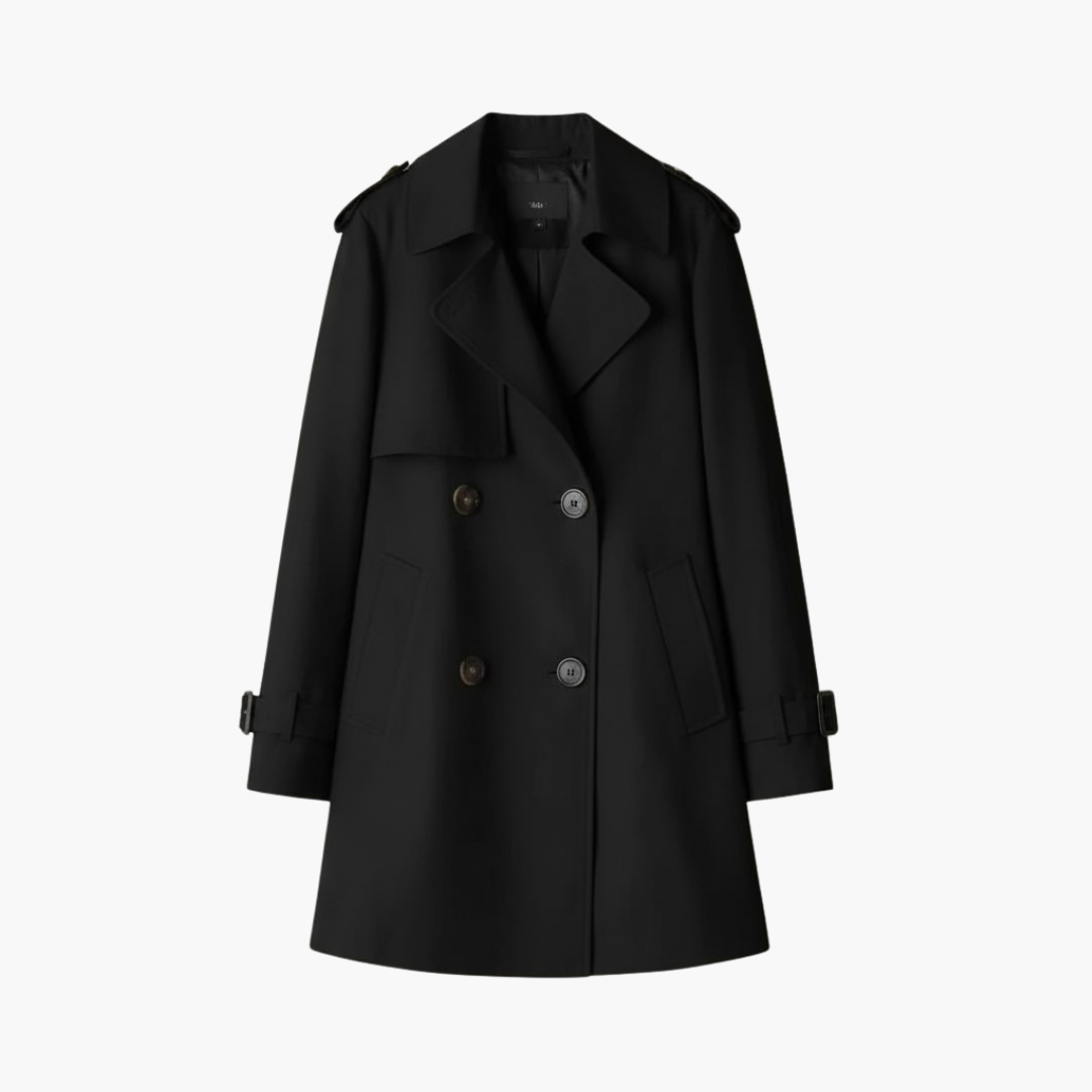 Classic Double Breasted Short Coat for Women - Olytrend