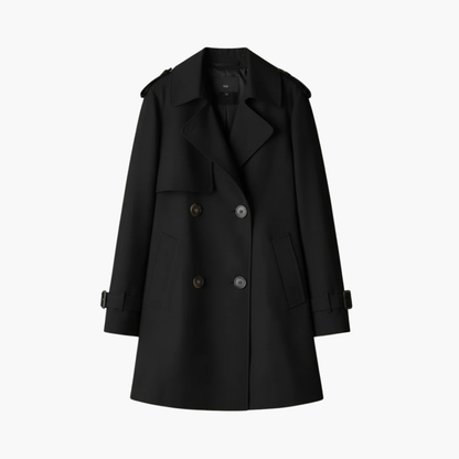 Classic Double Breasted Short Coat for Women - Olytrend