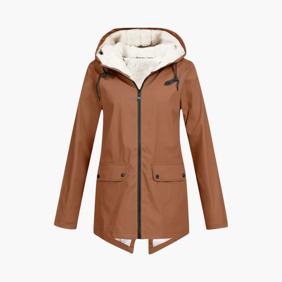 Ladies Waterproof Zip Up Hoodie Jacket - Olytrend