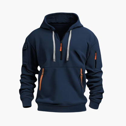 Comfortable Men's Zip Up Hooded Sweatshirt