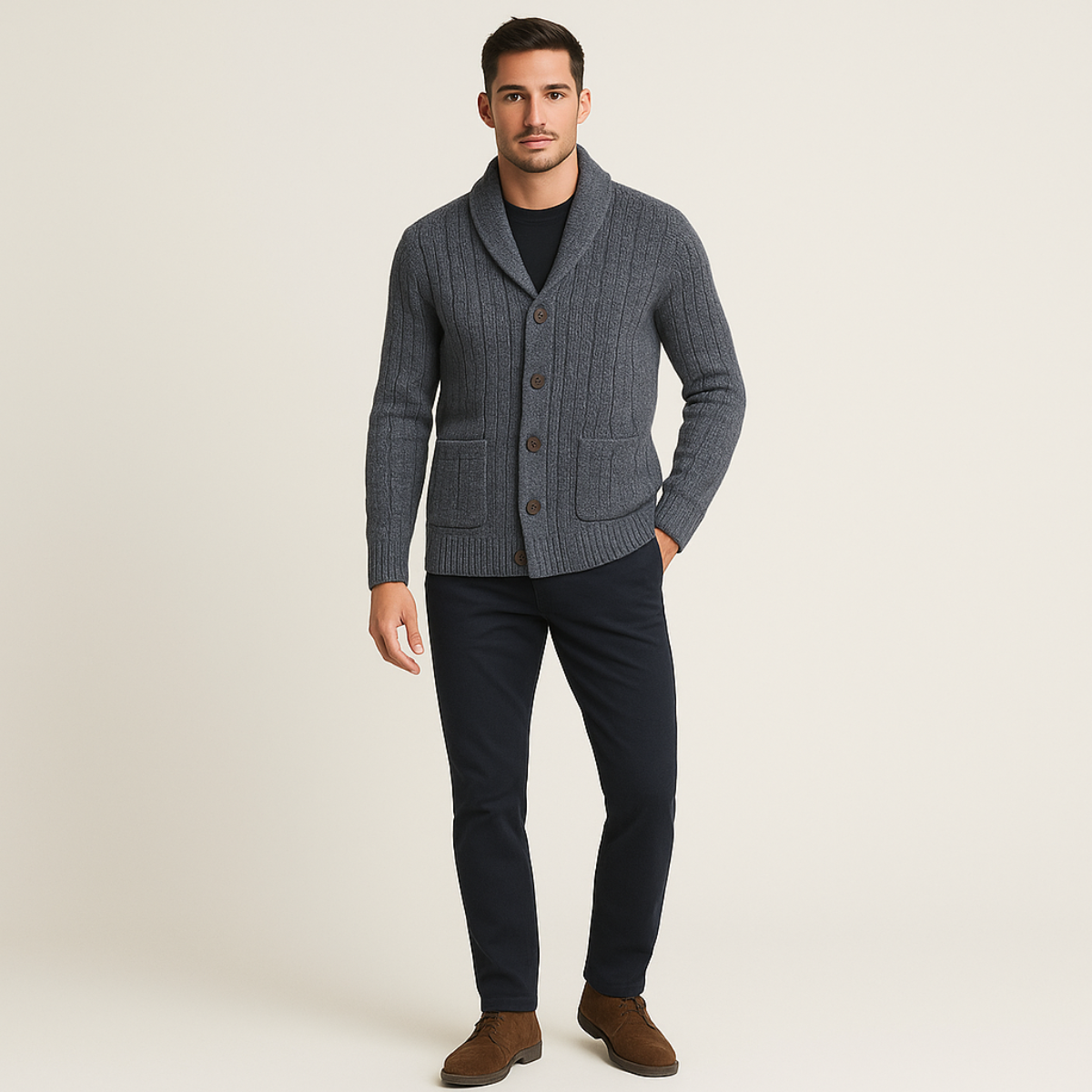 Stylish Men's Cardigan Sweater
