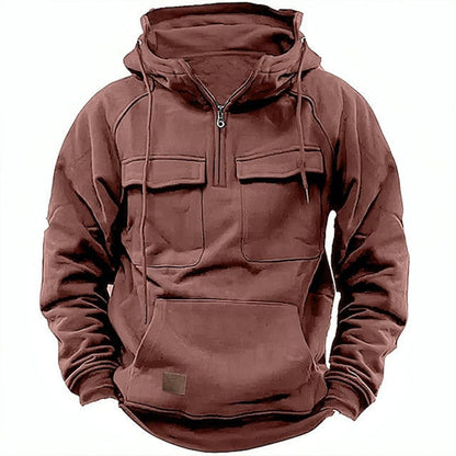 Men's Casual Hoodie with Pockets and Adjustable Hood