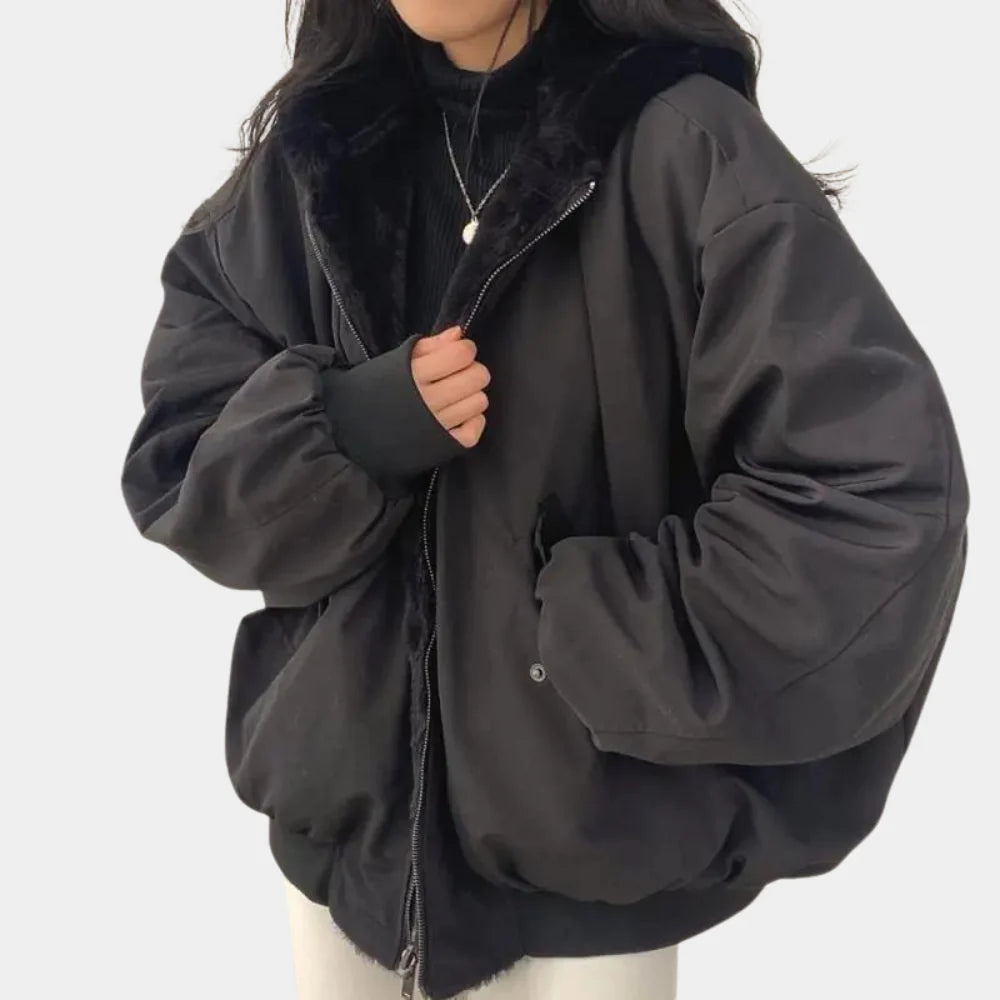 Waterproof Ladies Parka Coat with Hood for Cold Winter Days