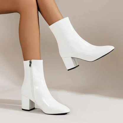 Low Heel Ankle Boots for Women - Classic Comfortable Fit
