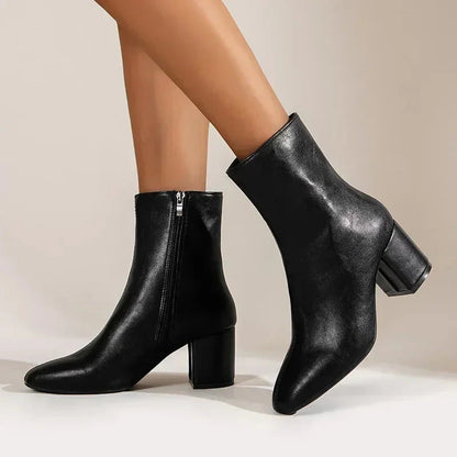Low Heel Ankle Boots for Women - Classic Comfortable Fit - Nocini