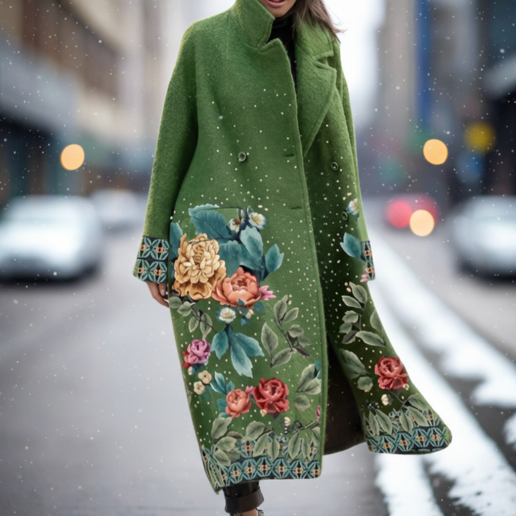 Soft Floral Sweater Dress - Pexav