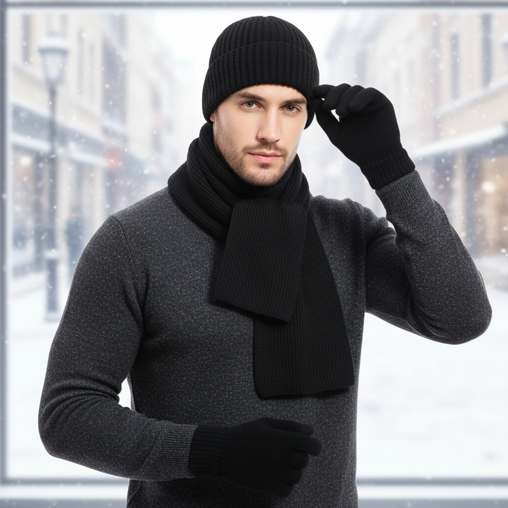 Warm Winter Hat and Gloves Set - Pexav