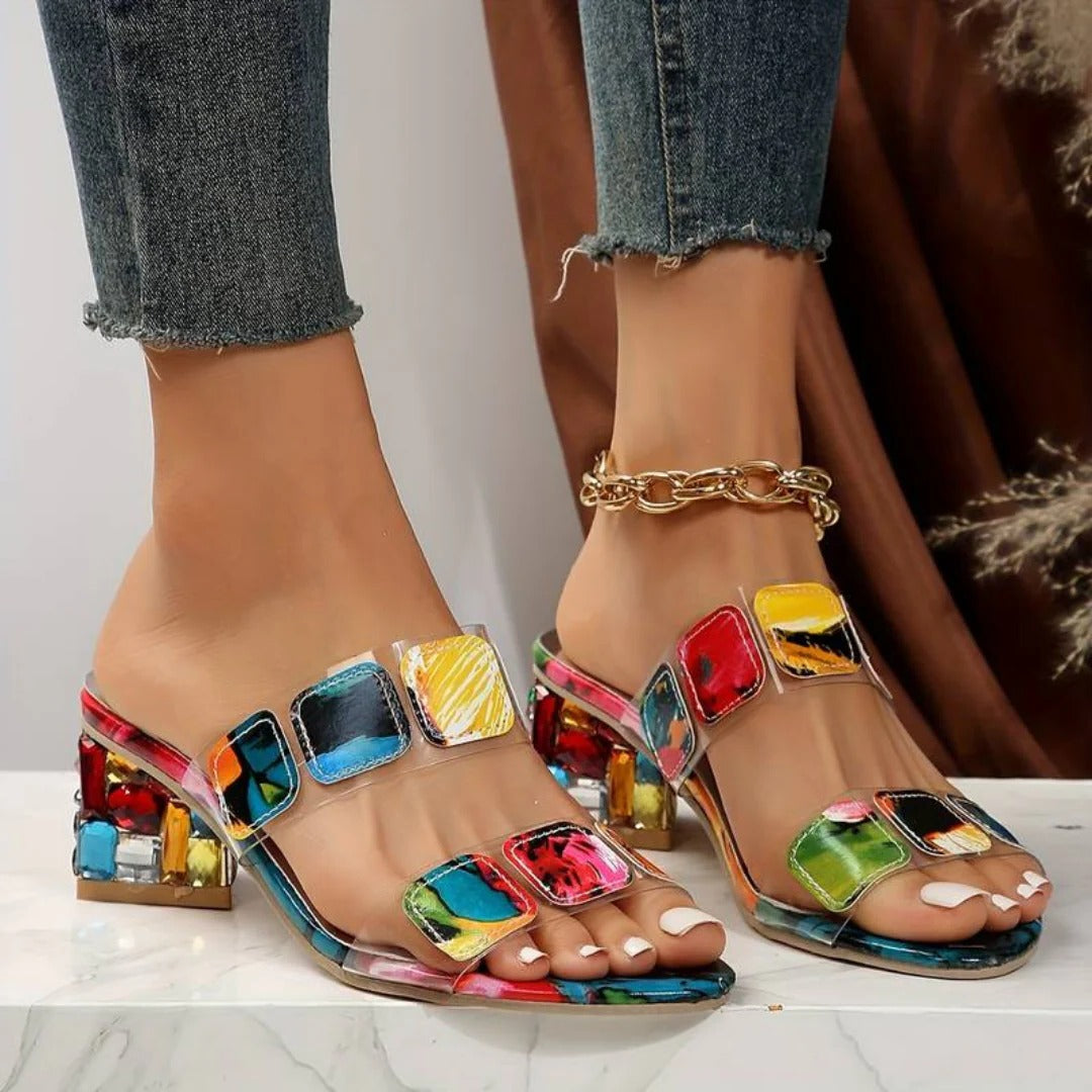 Glittery Ladies Summer Sandals - Pexav