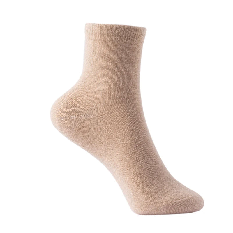 Cozy Ankle Socks with Ribbed Top