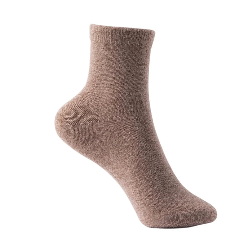 Cozy Ankle Socks with Ribbed Top