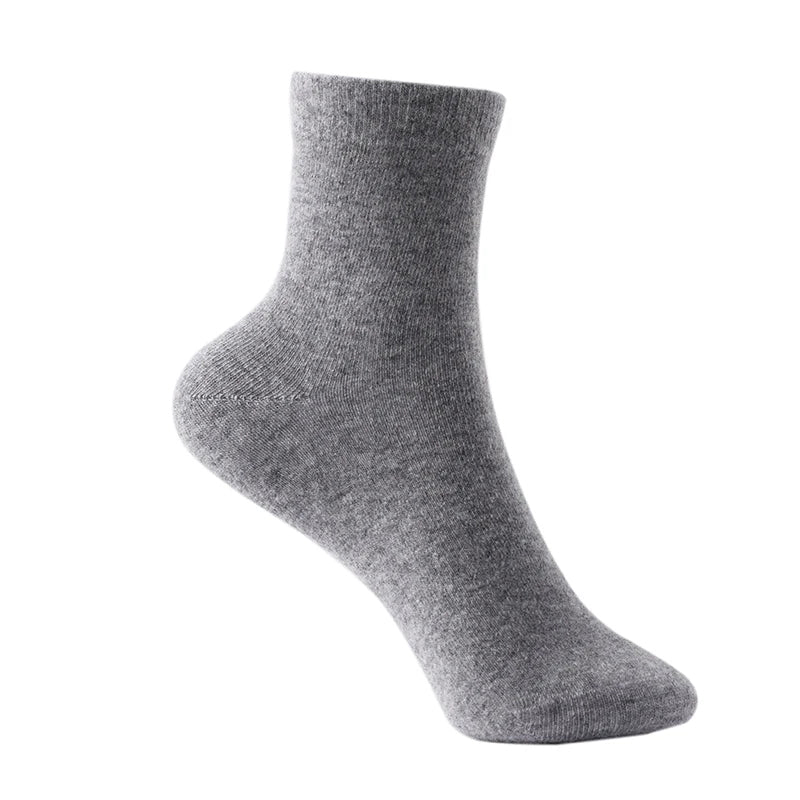 Cozy Ankle Socks with Ribbed Top