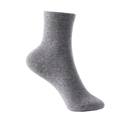 Cozy Ankle Socks with Ribbed Top