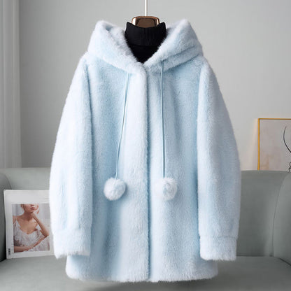 Casual Hooded Parka | Faux Fur Trim Coat
