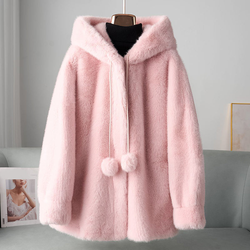 Casual Hooded Parka | Faux Fur Trim Coat