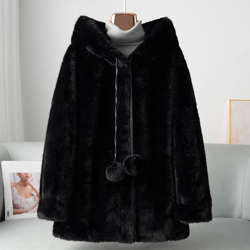 Casual Hooded Parka | Faux Fur Trim Coat