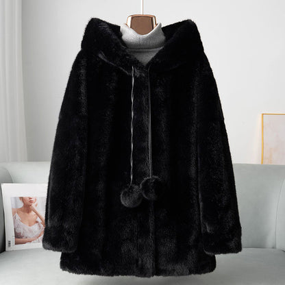 Casual Hooded Parka | Faux Fur Trim Coat