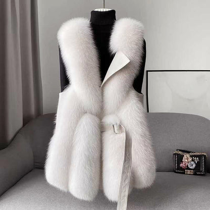 Luxury Faux Fur Sleeveless Waistcoat - Nocini