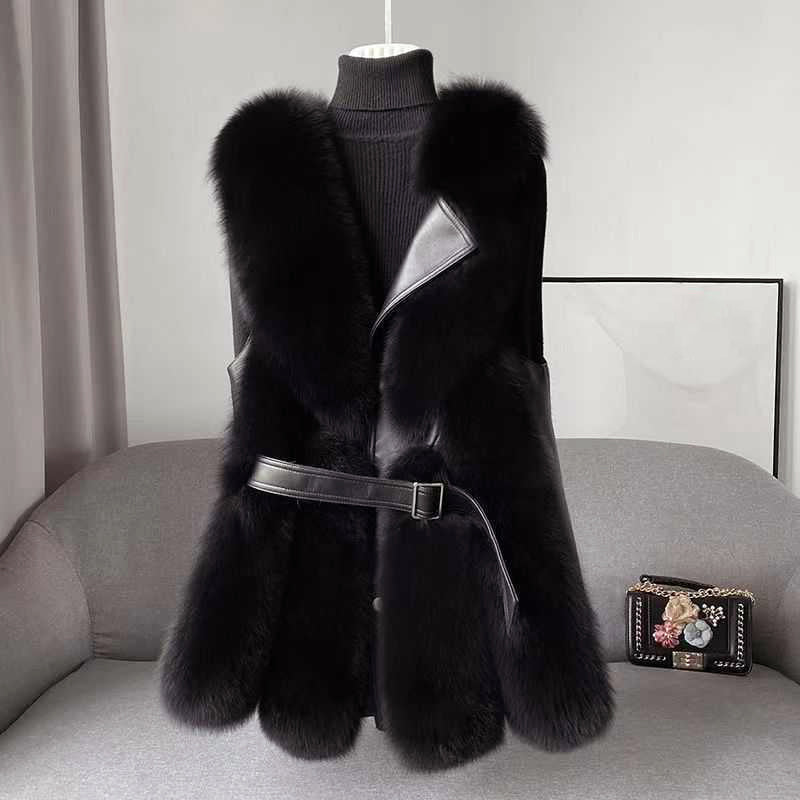 Luxury Faux Fur Sleeveless Waistcoat