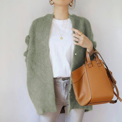 Cozy Open Front Oversized Cardigan Sweater