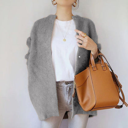 Cozy Open Front Oversized Cardigan Sweater