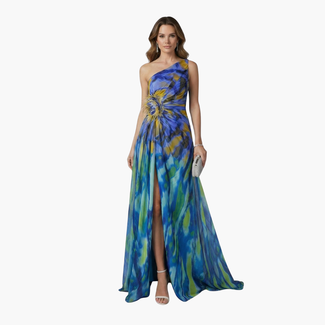 Chic Off Shoulder Maxi Dress with Flowy Design