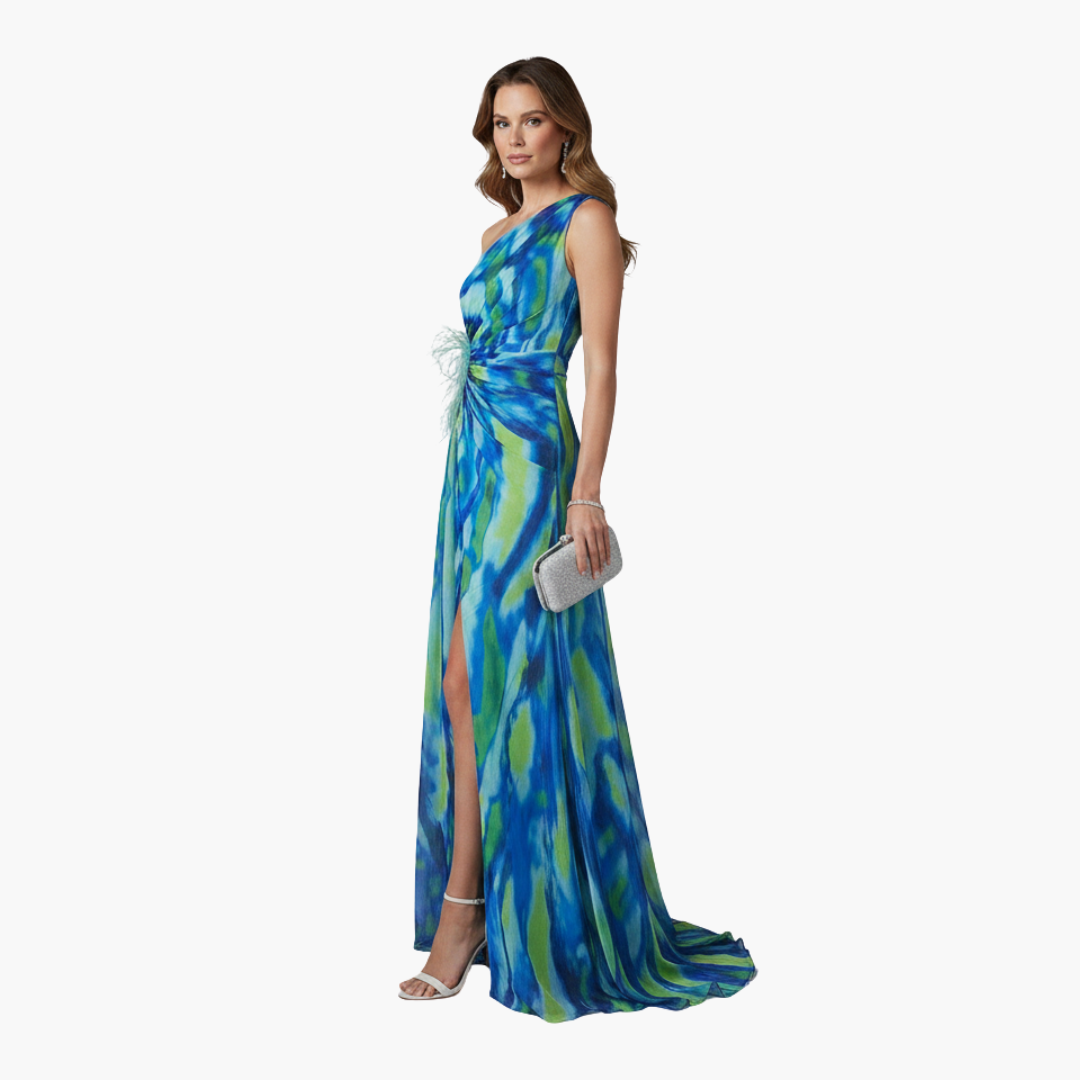 Chic Off Shoulder Maxi Dress with Flowy Design