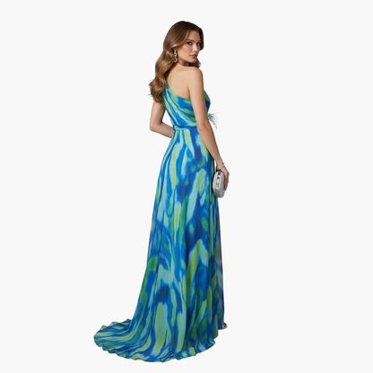 Chic Off Shoulder Maxi Dress with Flowy Design