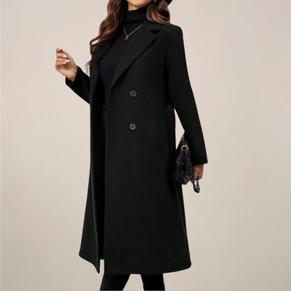 Classic Ladies Double Breasted Coat - Nocini