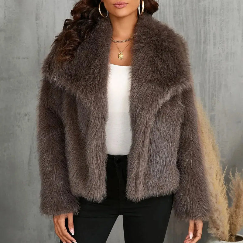 Soft Faux Fur Lined Warm Winter Coat - Nocini