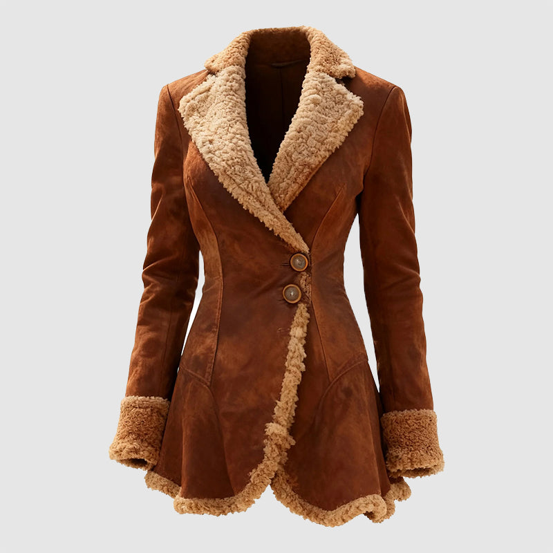 Luxury Fitted Sheepskin Winter Coat