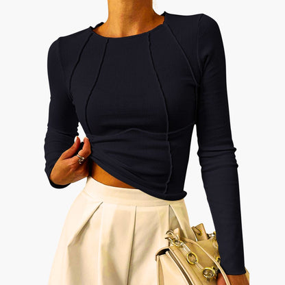 Classic Fit Crew Neck Women's Blouse